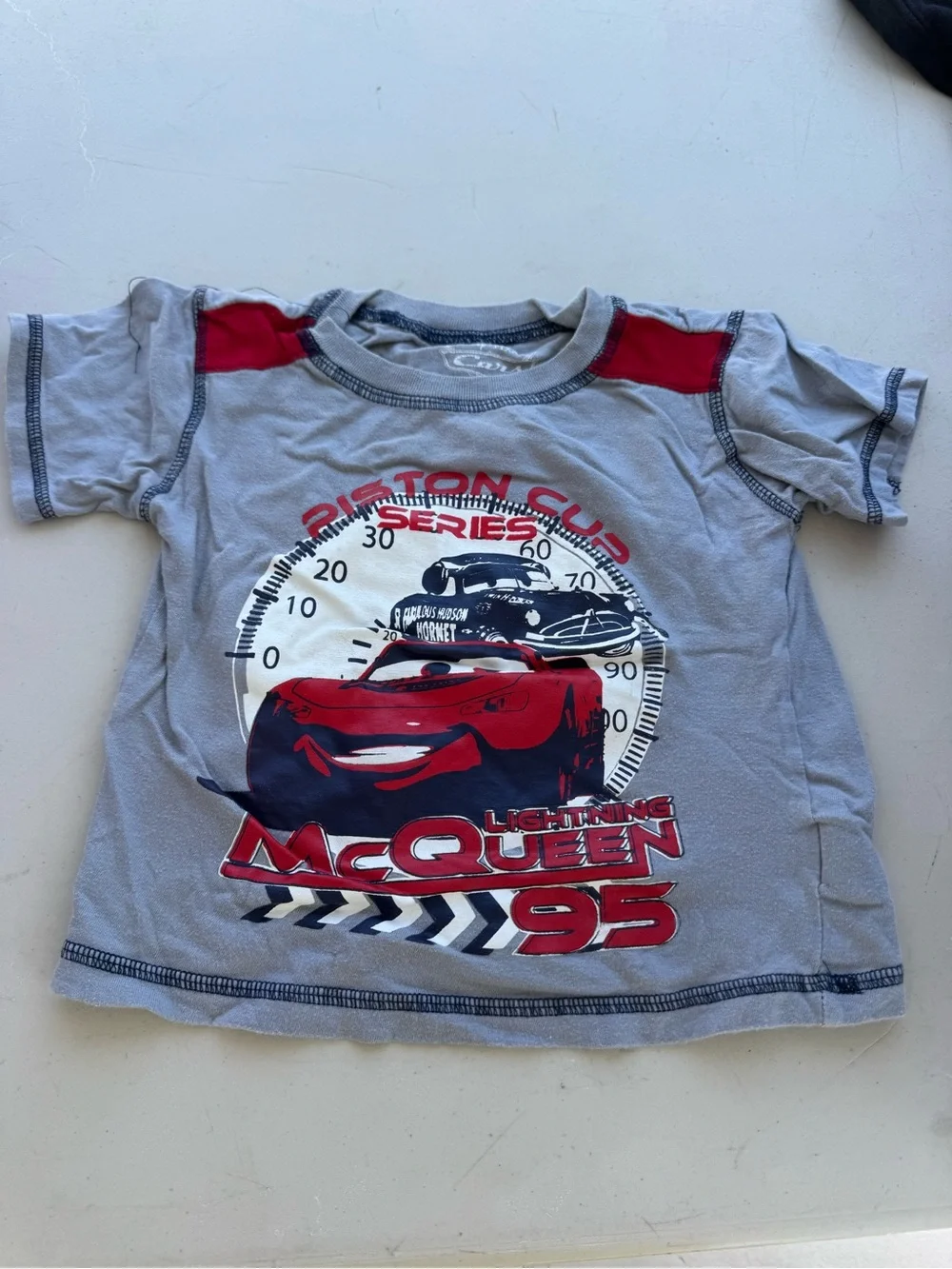 Disney Lightning McQueen Gray & Red Graphic Tee